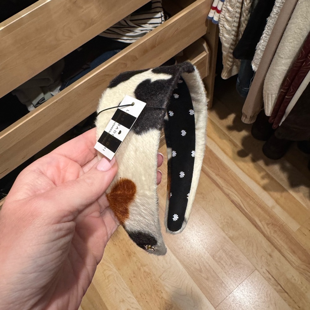 Lele Sadoughi Cream, Brown & Black Faux Fur Headband